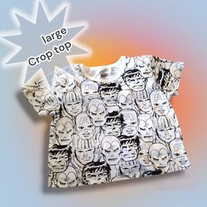 Large Marvel crop top